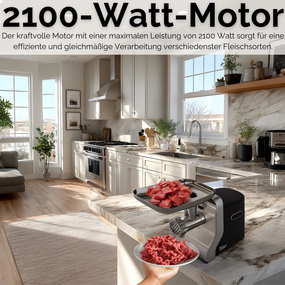 Elektrischer Fleischwolf Spritzgebäck Fleisch Wolf Wurstmaschine Zerkleinerer - Bild 3 von 4
