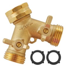Garden Hose Splitter 2 Way Heavy Duty, Outdoor Faucet Splitter