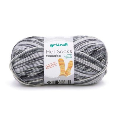 Gründl Wolle Hot Socks Manerba 4-fach 100 g mausgrau-anthrazit-natur  Wolle