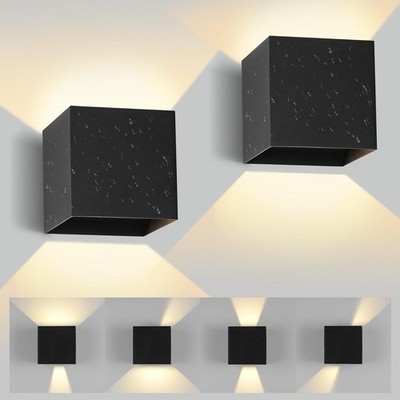 SILAMPDI Außenwandleuchten 12W LED Außenleuchten Wasserdicht IP65 Außenwand
