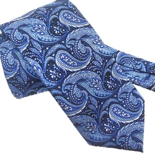 New Steven by Steven Land Tie Necktie 57.5" Long Men Blue Paisley