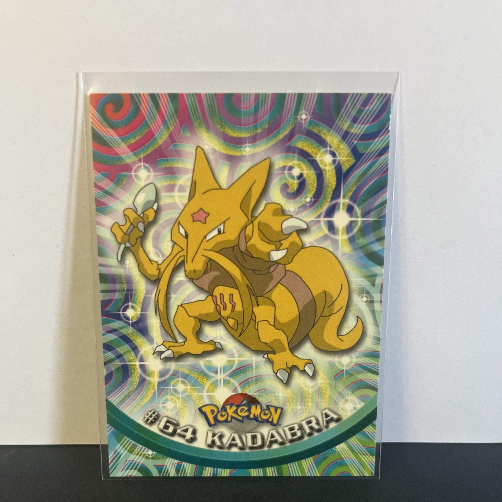 Pokemon - Kadabra #64 Topps TV Animation Black Logo Non-Holo 2nd Print 1999 NM