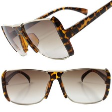 Unique Cool Retro 80s Stylish Fashion Hip Hop Square Sunglasses Tortoise Frame