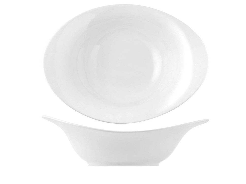 H&H White Oval Porcelain Bowl 45 Cm Salad Bowls