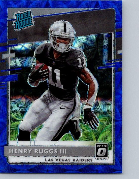 2020 Donruss Optic #158 Henry Ruggs III Rookie Blue Hyper