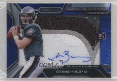 2013 Strata Clear Cut Rookie Relics Sapphire 45/50 Matt Barkley Auto RC 0b5