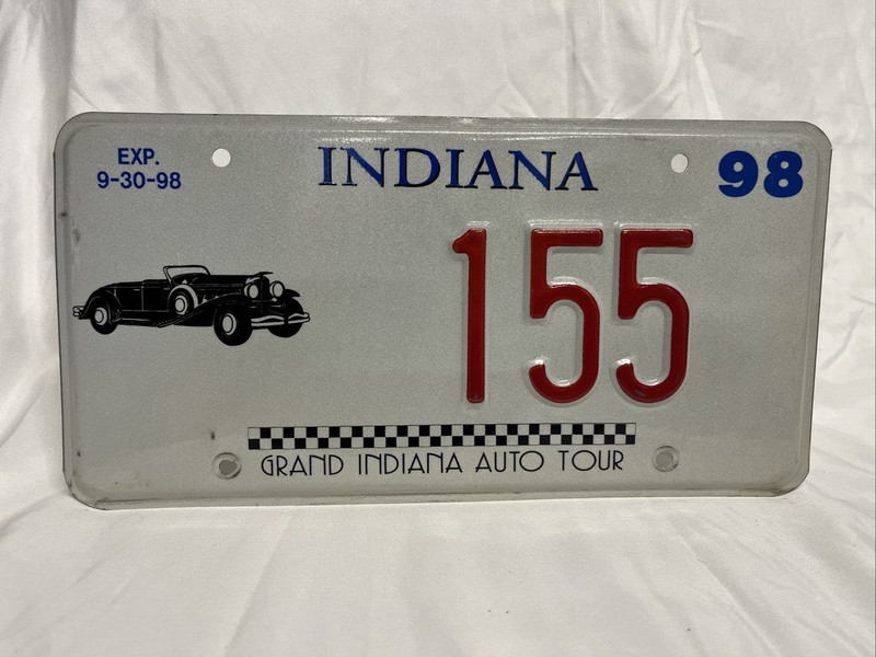 1998 Indiana Grand Indiana Auto Tour License Plate - 155