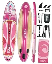Inflatable Paddle Boards 11'x33'', Stand Up SUP Paddle Board Butterfly Pink
