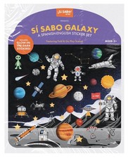 Space Sticker Book: Reusable Puffy Sticker Activity Book for Kids: With 30 Glow