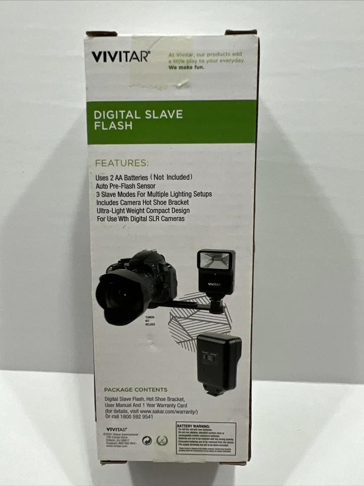 Vivitar Digital Concepts Slave Flash With Bracket For Digital/SLR/DSLR Camera - Image 2 of 3