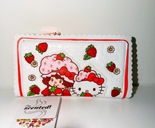 Cartera Loungefly Sanrio Hello Kitty & Friends x Strawberry Shortcake con solapa, NUEVA,