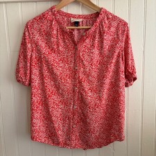 coquette prairie red button up floral