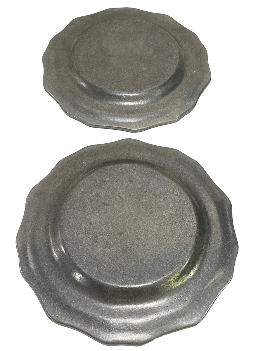 Lot De 4 Soucoupes En étain Vintage - Fabrication Française - Poids 515g - Collection