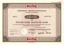 Doornkaat AG - Norden in Ostfriesland - Aktie - 1960 - 200 Deutsche Mark -