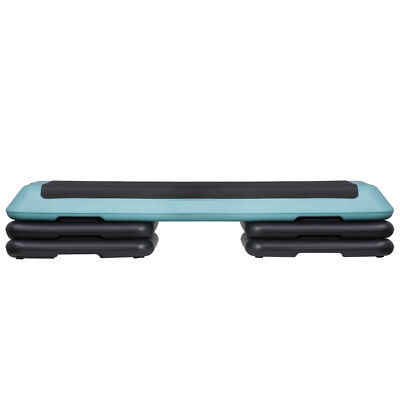 42.5 inch Aerobic Step Platform Stepper Adjustable 4-6-8'' Exercise Fitness Green