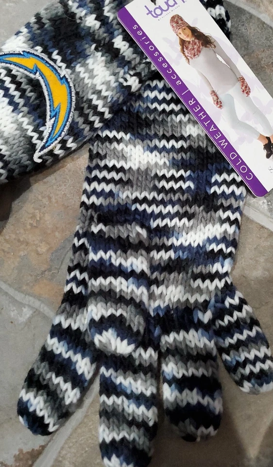 批量 5 件 - NFL 圣地亚哥 Chargers 手套 Touch Alyssa Milano 手套 女式 — 第 3/4 张图片