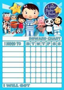 LITTLE BABY BUM b REWARD CHART free stars & pen 3 Sizes Magnetic option LITTLE BABY BUM b REWARD CHART free stars & pen 3 Sizes Magnetic option