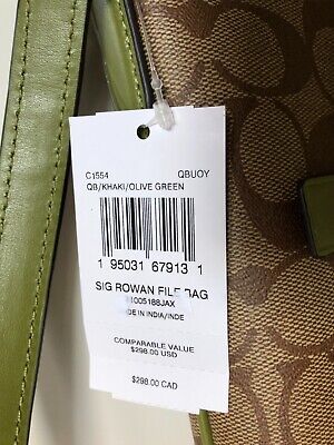 NWT Coach C1554 Rowan File Bag Crossbody Signature Canvas NWT Coach C1554 Rowan File Bag Crossbody Signature Canvas