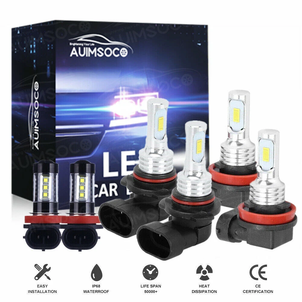 For Subaru Legacy 2015-2018 6X LED Headlight High Low Beam Fog Light Bulbs Combo