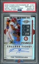 TUA TAGOVAILOA 2020 Contenders Optic Rookie College Ticket AUTO PSA 10 #d 8/20