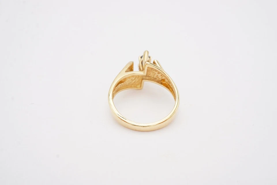 14k Yellow Gold Sapphire Ring Size 7 Alwand Vahan Foto 4 de 4