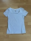 °°°  Damen Shirt T-Shirt Gr. S weiss/schwarz gestreift von H + M  °°° TOP   °°°