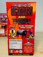 Hierro y Tiamina Vitamina B1-Adicionada con Complejo B-Jalea Real -Ginseng 