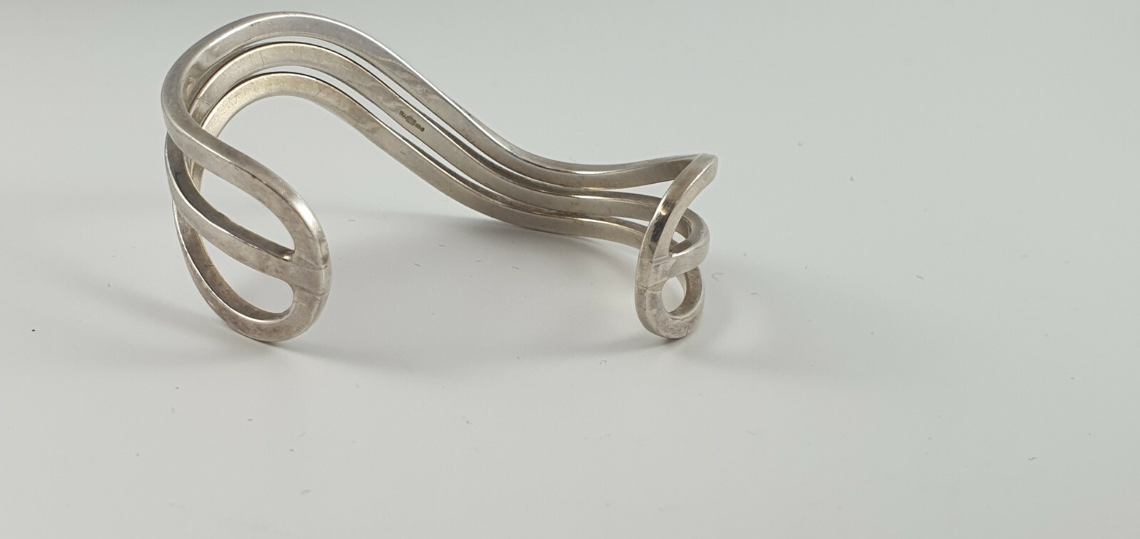 Photo 11 of Sterling Silver bracelet by taxco mexico TS-102 - 3 Row Twist 31g ~ 6.5", B19