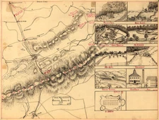 Sketch Map of Mitchelsville to Gallatin Sumner County Tennessee 16x20