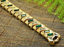 Vintage NOS Expansion Ring End Watch Band Gold Filled with stones Kestenmade USA