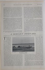 1901 Print Derelict Dockyard Buckler's Hard Schiffbauwerft