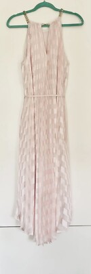 ted baker sasski pleated maxi dress TED BAKER Sasski Pleated maxi dress Light Pink Size 4 Uk 14