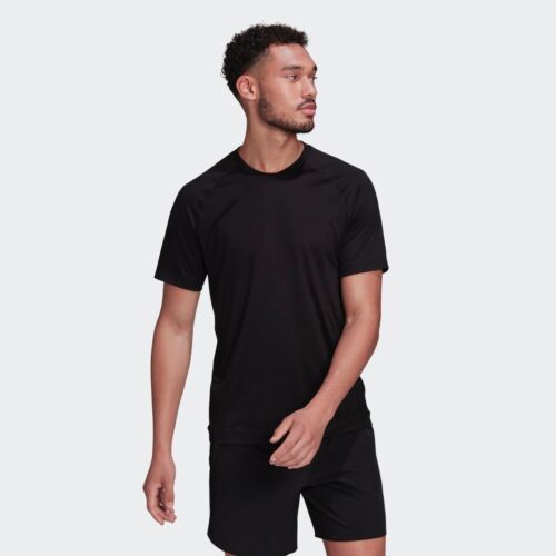 adidas Yoga Training T-Shirt Mens - Aeroready Gym / Training Tee - Black - Large - Picture 1 of 5
