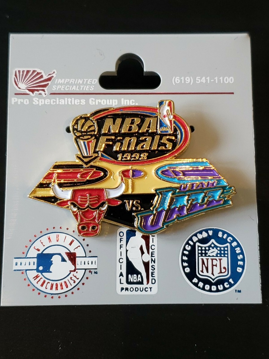 CHICAGO BULLS--UTAH JAZZ 1998 NBA Finals Pin New Vintage