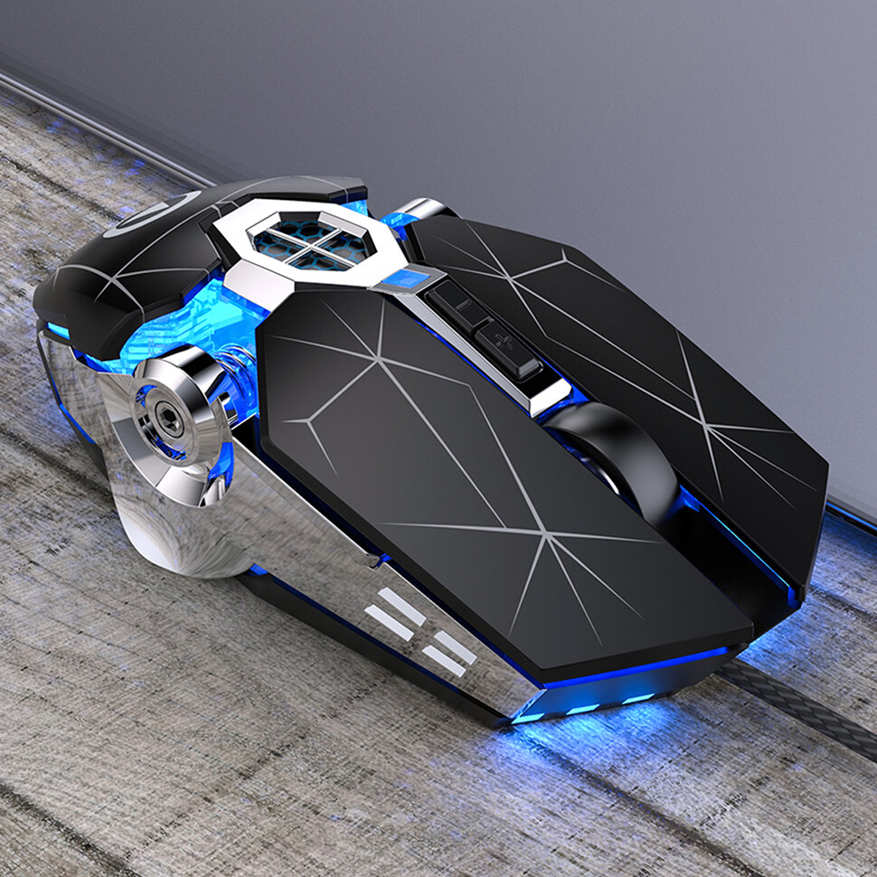 Silent Wired Gaming Mouse for PC Laptop Office and Mechanical Precision-image