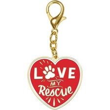 New Keychain. Dog, cat  themed. Rescue. Woman. Pet lover. For her.