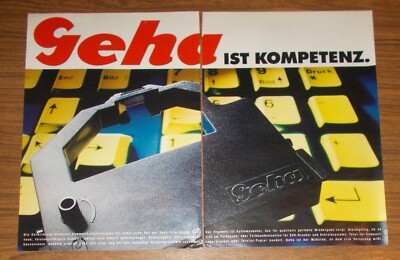Seltene Werbung GEHA Computer Systemzubehör Farbbänder für Schreibsysteme 1989