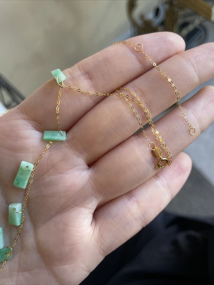 ¡Jadeíta verde helada Birmania grado A certificada con oro de 18 quilates!¡蘋果綠! Foto 3 de 4