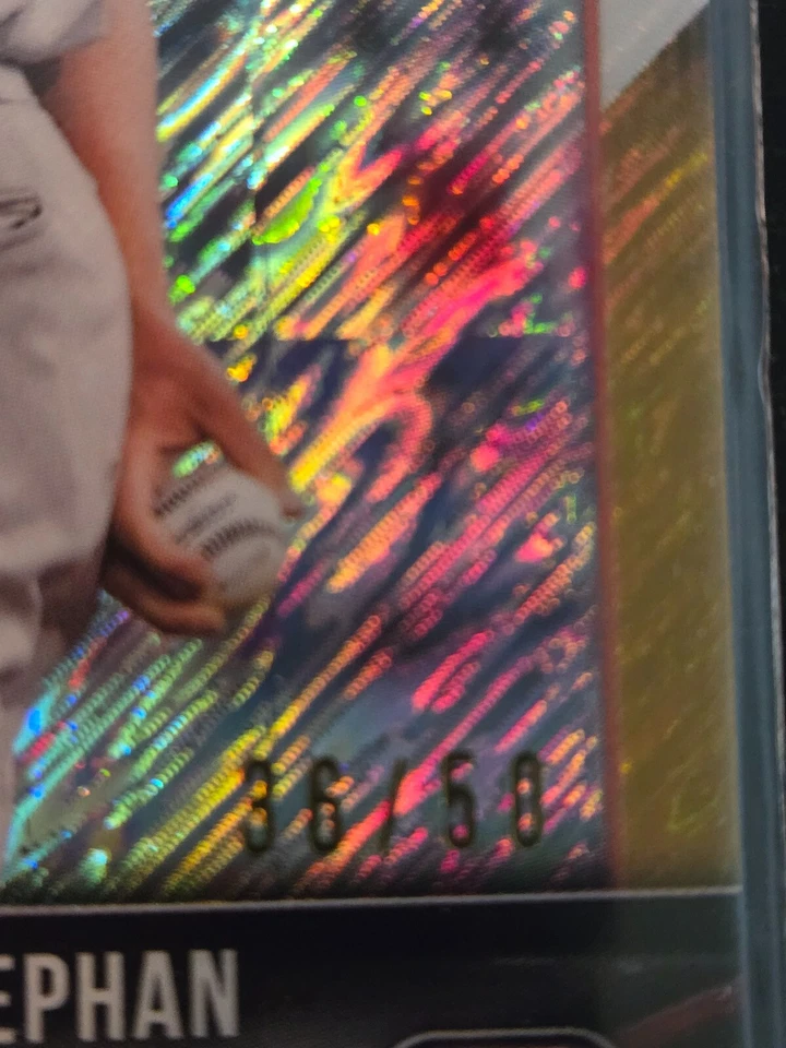 2018 Bowman Chrome Prospects Gold Shimmer Refractor /50 Trevor Stephan #BCP168 - Image 2 of 3