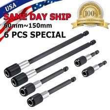 6PC 1/4" Hex Shank Holder Drill Bit Screwdriver EXTENSION Quick Release Magnetic
