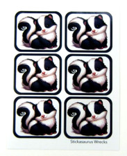 Adorable Skunks Squares Sticker Sheet