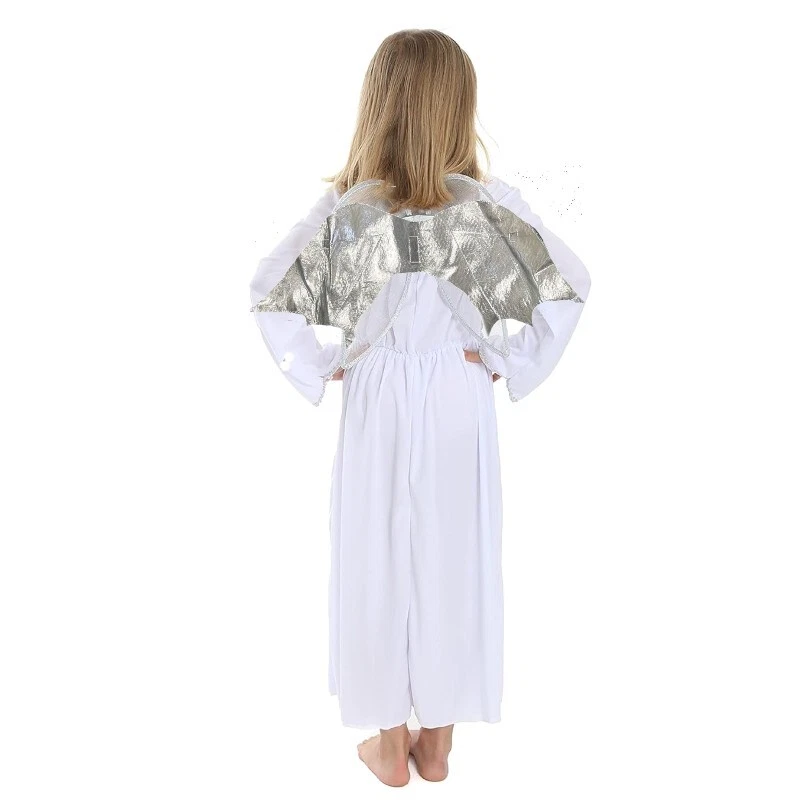 Niños Ángel Disfraz con Alas Halo Belén Navidad Jugar Niños Disfraz - Imagen 3 de 3