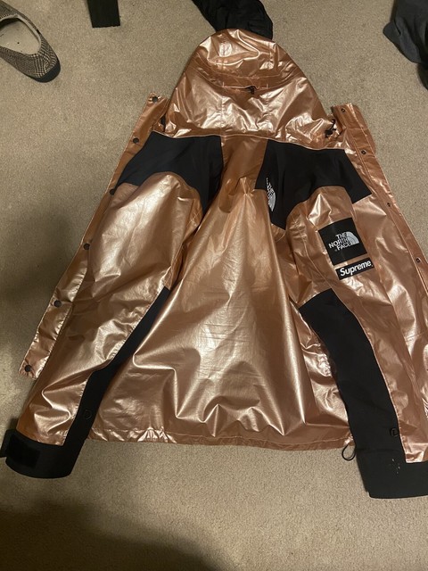 supreme the north face metallic mountain bib pants