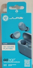 JLab GO Air POP True Wireless In-Ear Headphones Slate Gray New 35+ hour Playtime
