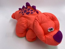 Fisher Price Puffalump Dinosaur Roar Sound Plush Orange Purple Triceratops 1992