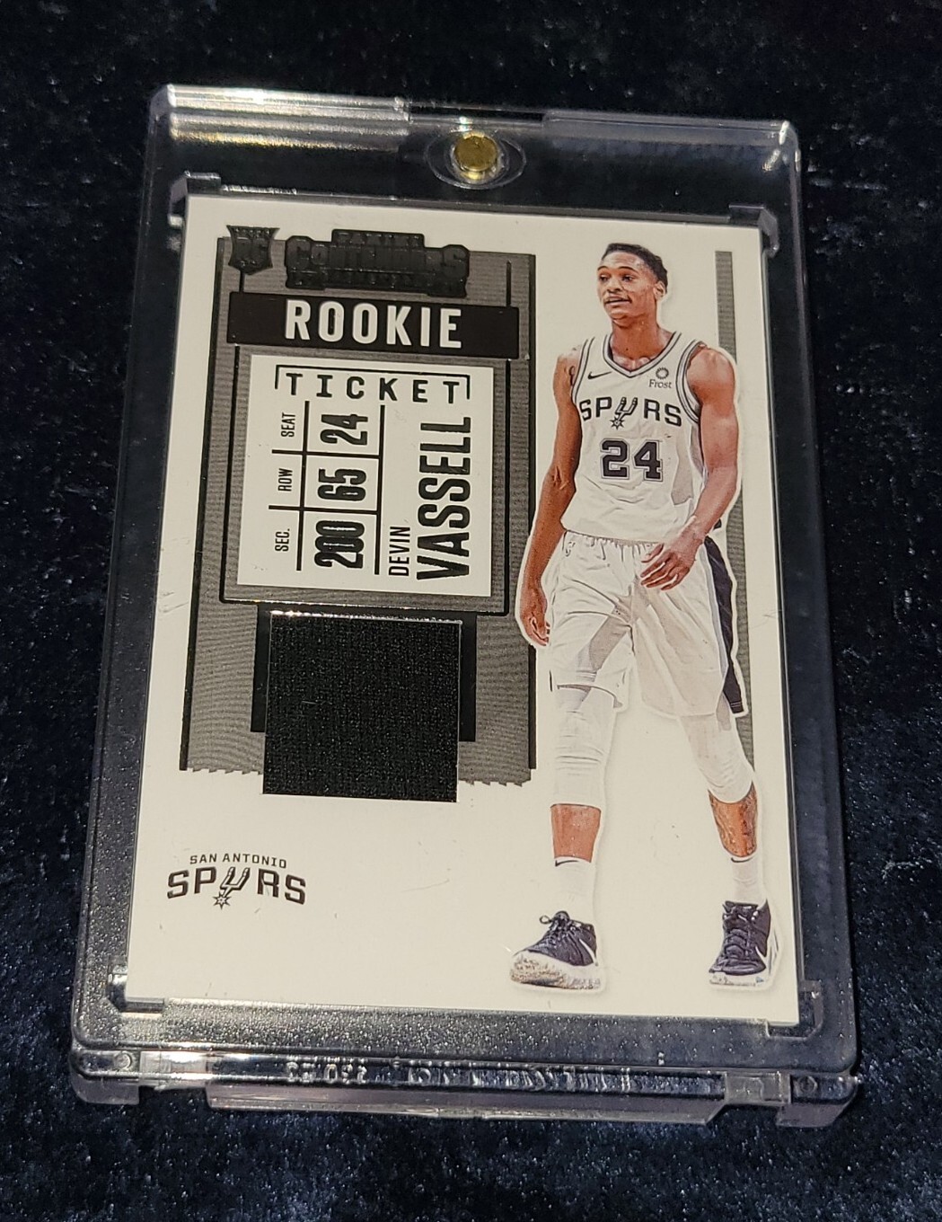 2020-21 Contenders DEVIN VASSELL Rookie Ticket Stub Rookie Patch #RS-DVS Spurs