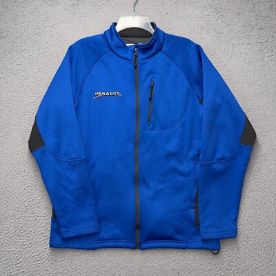 Menards Jacket Mens Medium Blue Gray Full Zip Full Zip Work Workwear FLAWS