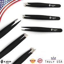 Tweezers Set of 3 Pieces Professional Stainless Eyebrow Hair Pluckers