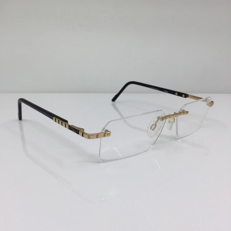 Gafas sin montura Cazal 798 vintage - NOS - M. 798 Col. 302 negras y doradas Alemania Foto 4 de 4