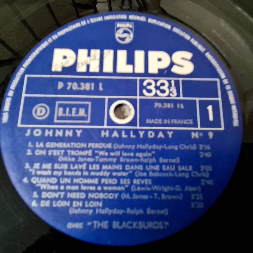 Lp vinyle 33t / Johnny Hallyday – La Génération Perdue ( mono 1966) - Photo 3/4